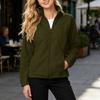 Modische Damen Zip-Up Hoodie Jacke in Farbe