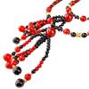 Vintage High Quality Natural Black Agate Chalcedony Contrasting Collarbone Chain Necklace Sweater Chain