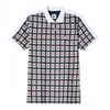Pretty Green Mens Timperley Geometric Polo Shirt