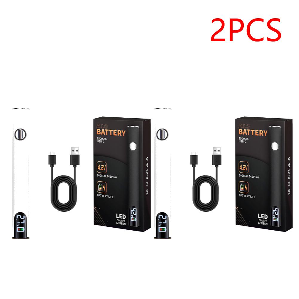 2PCS 510 Thread Battery Cart Pen Adjustable Voltage Electric Soldering Iron with USB Charger Cable Solder Repair Tools