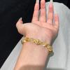 Women's Natural Yellow Tower Crystal Bracelet: Wenwan Style with Golden Tiger's Eye & Golden Rutilated Quartz