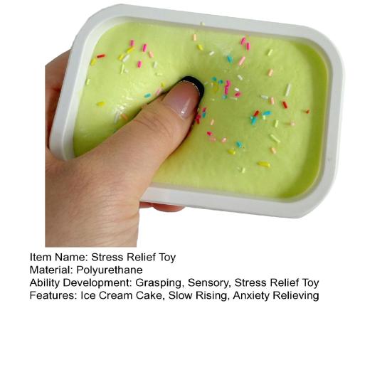 Yousheng Ice Cream Cake Squeeze Toy, Slow Rising Ice Cream Cake Stress Relief Toy, Simulation Dessert Food Pinch Toy for