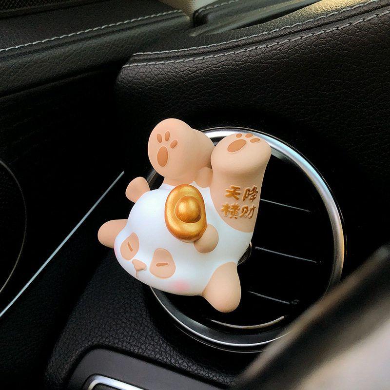 Panda Car Air Freshener for Car Air Conditioning Vent Decoration, Perfume Diffuser Stone Gift Rich Panda