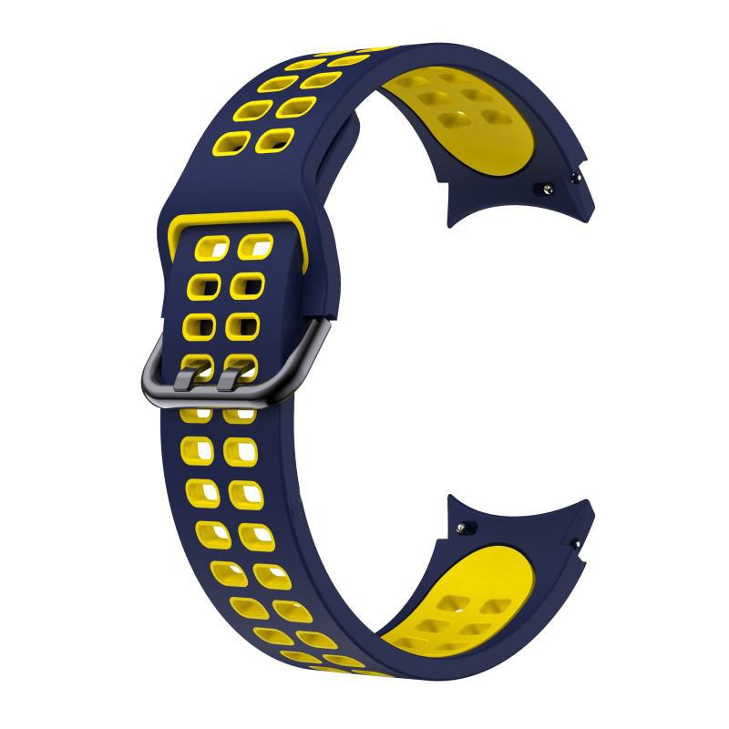 Two-color Silicone Strap for Samsung Galaxy Watch 7/6/Classic/5/4 44mm 40mm 47mm 43mm/5 Pro 45mm Bracelet Watchband Accessories