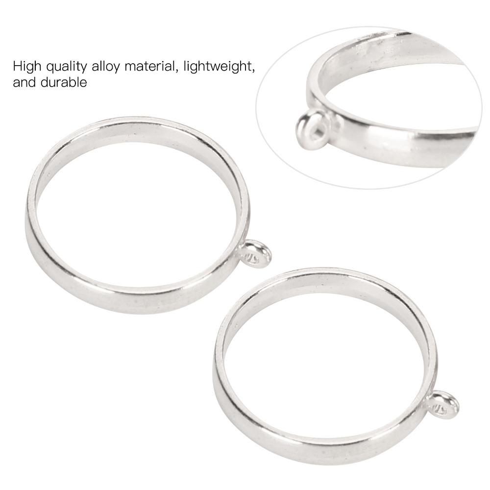 10PCS Round Hollow Frame Pendants Alloy Jewelry Findings Open Frame Pendants Keychain Making серебряный
