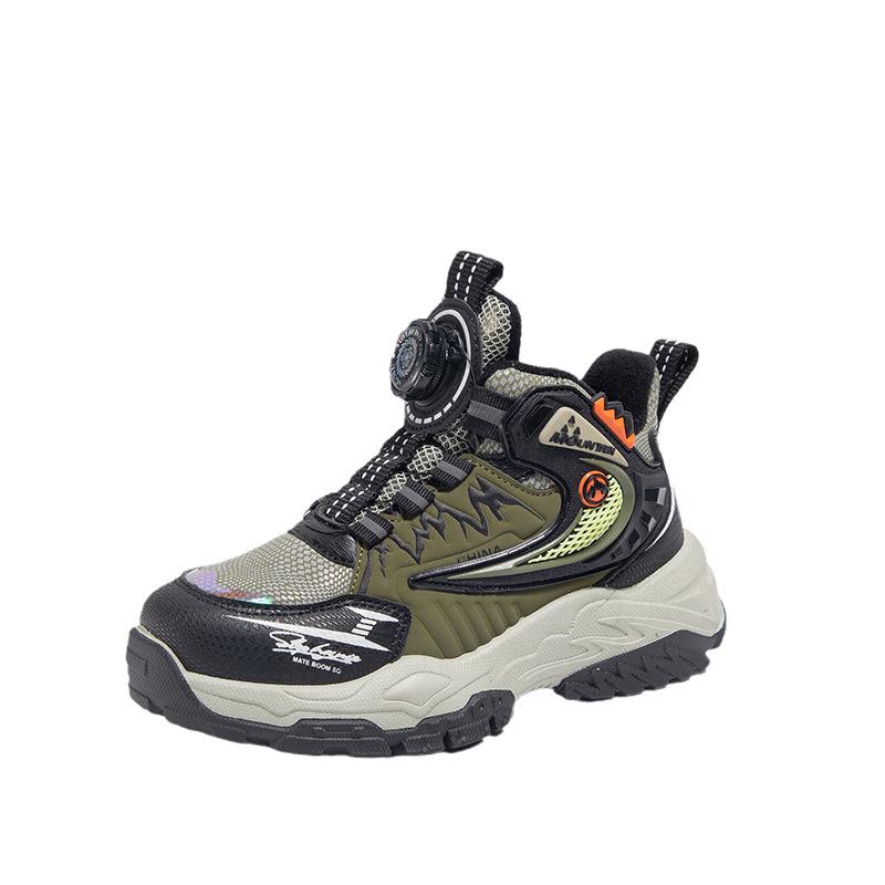 

Крутая личность вращающаяся кнопка обувь износостойкая уличная обувь для пеших прогулок зимняя бархатная теплая обувь для мальчиков мода 32 yards inner length about 19.6CM