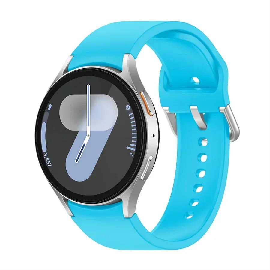 Silicone Strap For Samsung Galaxy Watch 7 6 5 4 44mm 40mm 5 45mm 20mm Bracelet Galaxy Watch6 4 Classic 47mm 43mm 46mm 42mm Band