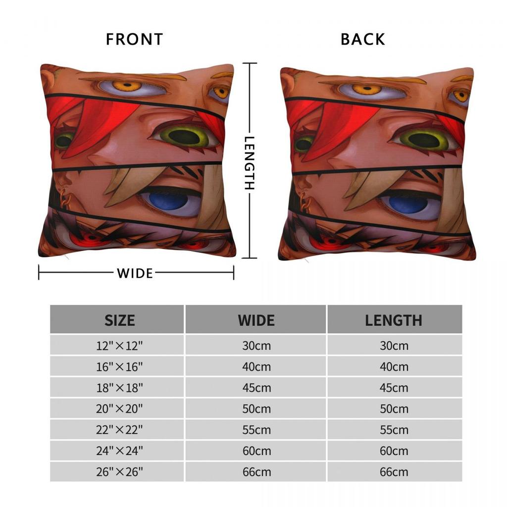 Gachiakuta Manga Rudo Pillowcases Printed Cushion Cover Zanka Riyo Enjin Throw Pillow Cover Chair Decoration Zippered Multi Size