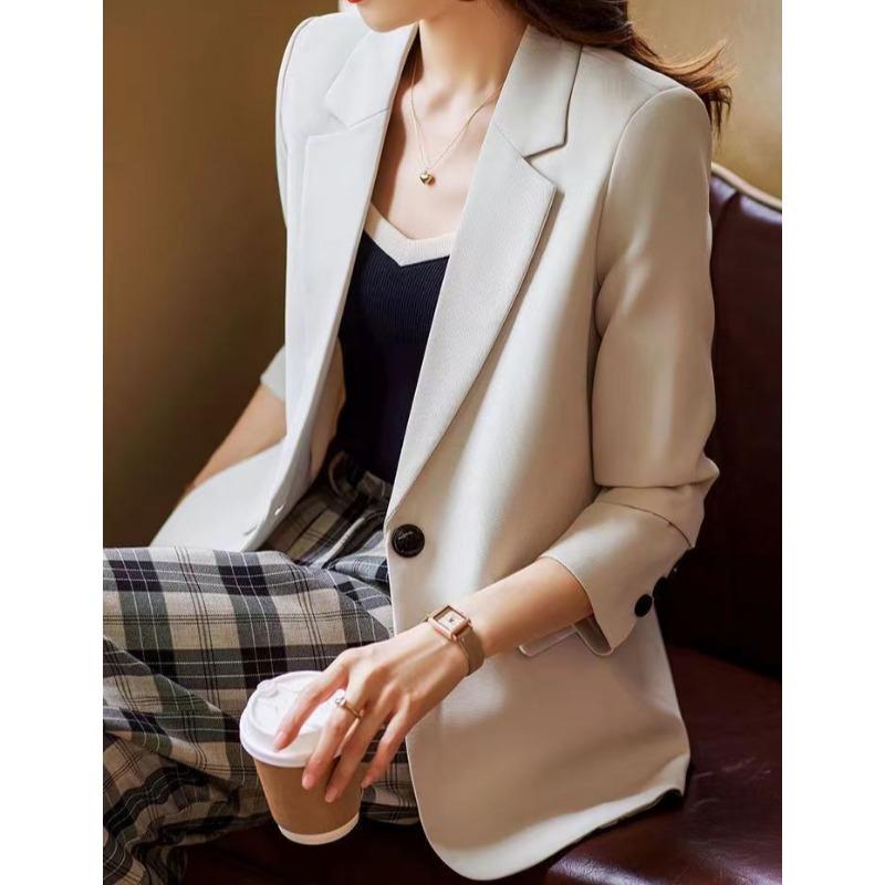 Blazer Damen Design Sense Casual Back Split Anzug Top