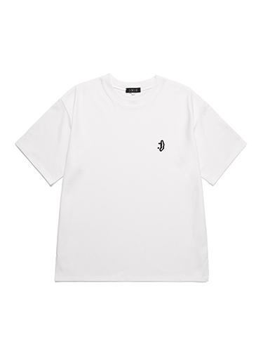 D So H Smile Logo T-Shirt [ White ] White/1 Size