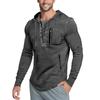 Men's Hoodie Solid Color Zipper Pocket Sports