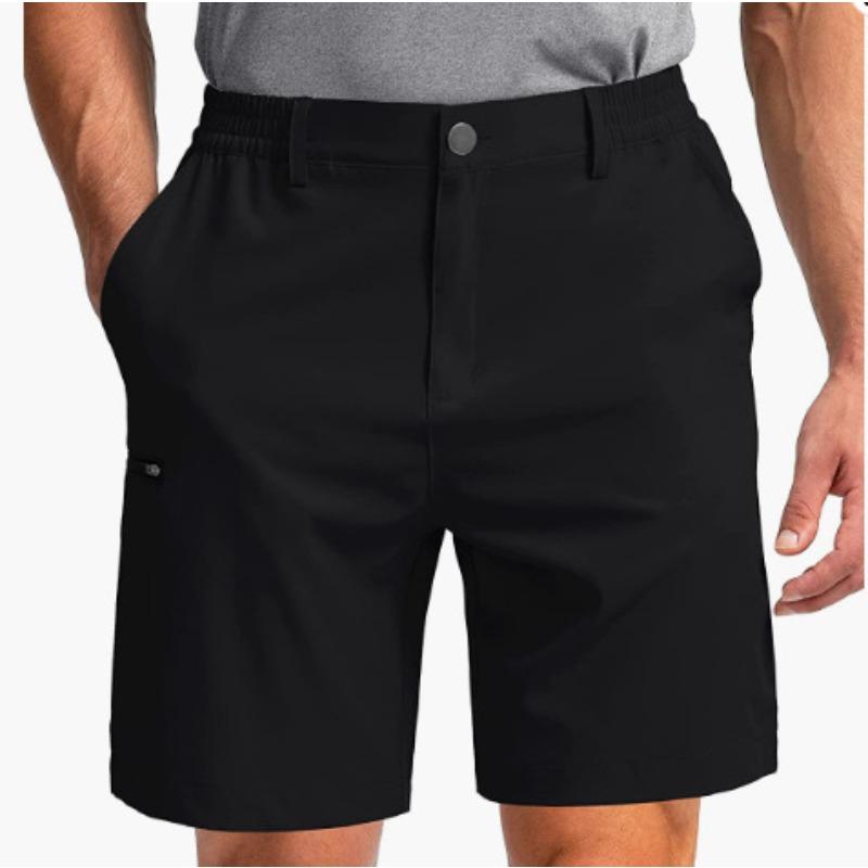 

Mens Casual Quick Dry Elastic Waist Golf Shorts 30 чорний