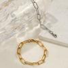 1 Piece Minimalist Stylish 304 Stainless Steel Paperclip Link Chain Bracelets For Women Men Party Gift 19cm(7.5") long