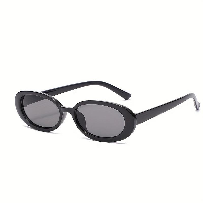 Simple and Stylish Women s Black Oval Small Frame Casual and Versatile Outdoor Sunglasses чёрный