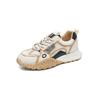 Leather Dad Shoes Women's 2025 Spring and Summer New Thick-soled Heightening Breathable Sports Shoes Retro Versatile Casual Forrest Gump Shoes