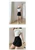 Women's High-Waisted Gray A-Line Quick-Dry Skort - Summer Slim-Fit Petite Wide-Leg Design