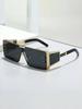 New Fashion Sunglasses Men's Future Technology Advanced Metal Square Punk Wind Sunglasses Ins Personality Outdoor Street Shootin
