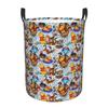 Many Adventures Of Winnie The Pooh Anime Laundry Basket Collapsible Cartoon Toy Clothes Hamper Storage Bin for Kids Nursery
