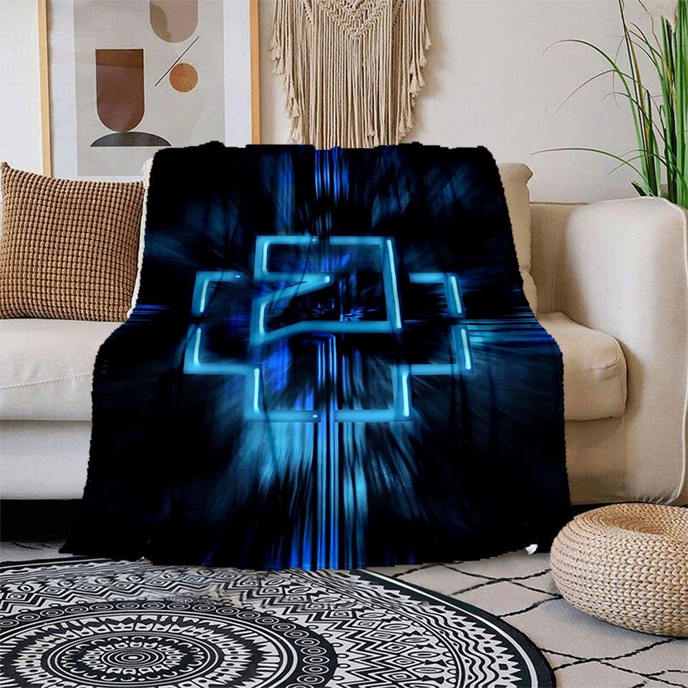 

Neon Blue Cross Light Wall Sticker Home Decor Art Decal Poster MuralBlanket Flannel Throw Blanket for Sofa, Bed, Travel, Camping, Office, Co 150x180cm