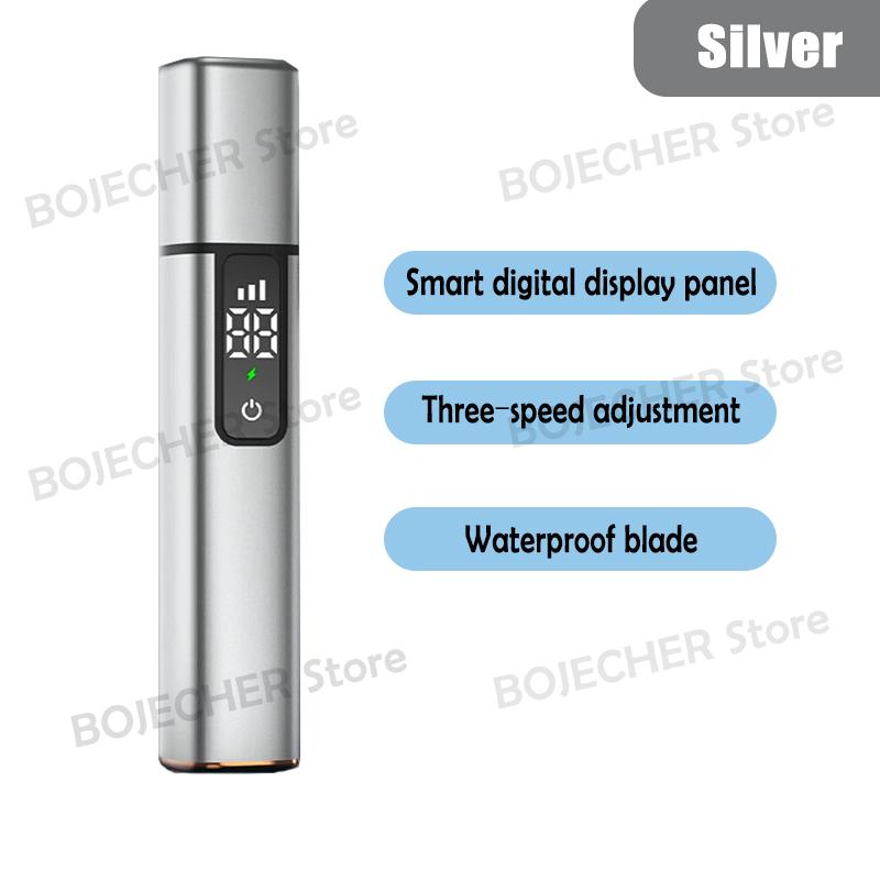 

Электрический триммер для носа, перезаряжаемый, мини-портативный, безболезненный триммер для носа, триммер для ушей с водонепроницаемым лезвием для мужчин и женщин серебряный