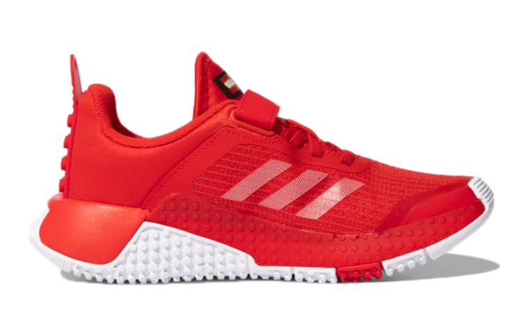 adidas Klassische Sport LEGO Kollaboration Rutschfest Niedrig geschnitten Laufschuhe für Kinder Rot Kinder H01504