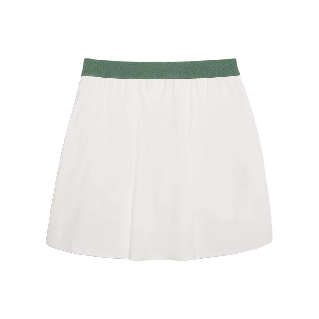 Puma X Qgc Color Block Design Mid Rise Pleated Casual Skirt Women skirts Warm-White 625775-01
