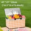 Waterproof Foil Cooler Bag,Picnic Basket, Cooler Case Box,Thermal Insulated Bag,Foldable Aluminum Frame,Fruit Storage Bag