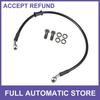 50cm Motorbike Braided Hydraulic Brake Line Oil Hose Black Silver Tone 1 Set