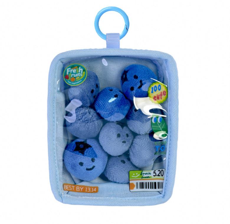 

Cute Vegetable Cartoon And Fruit Platter Plush Toy Pendant For Decoration Bag Blueberry