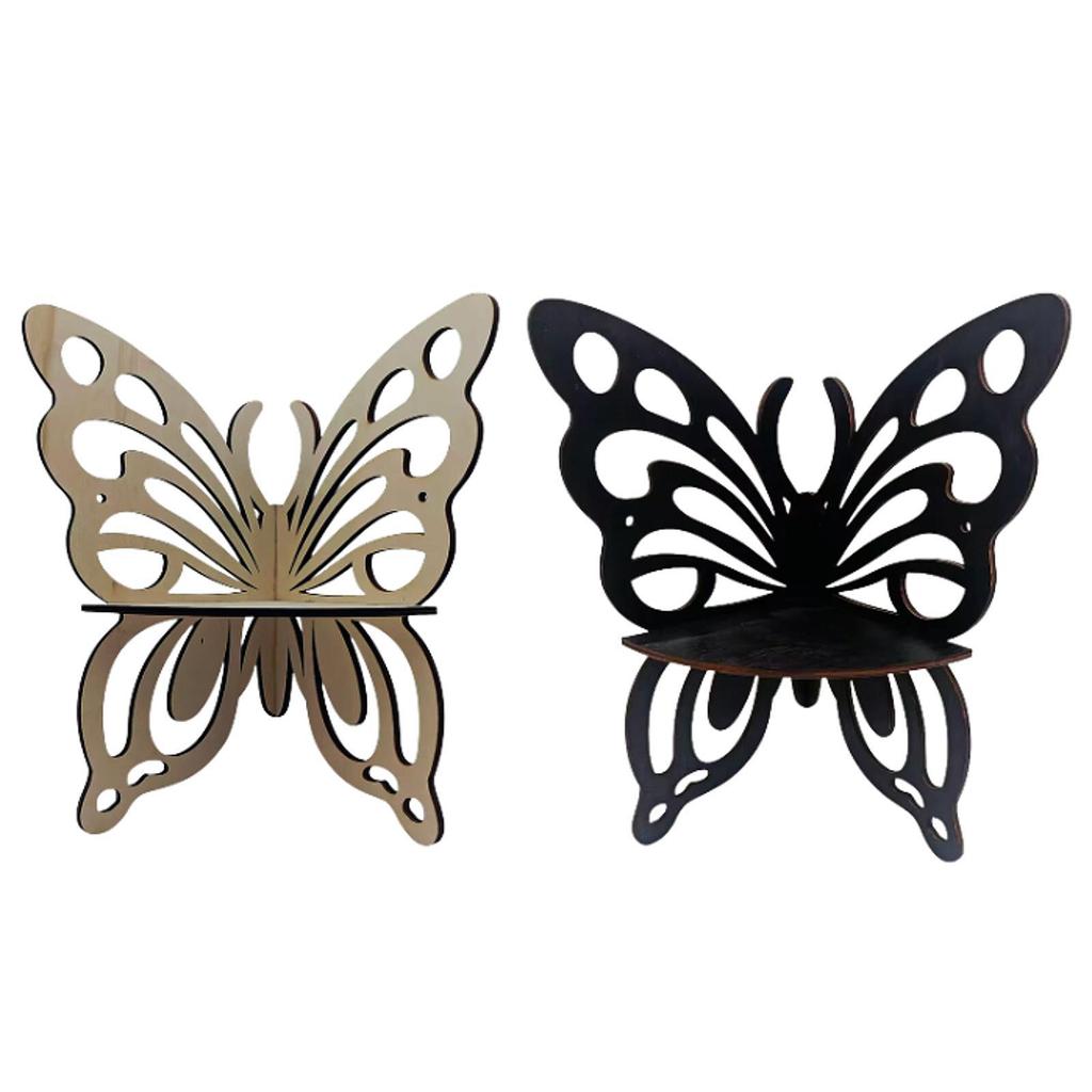 Creative Butterfly Corner Shelf Wooden Display Rack Wall Mounted Furniture for Bedroom Living Room Decor