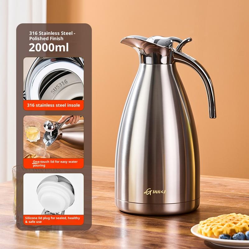 Gianxi Insulated Pot Household 316 Stainless Steel Warm Water Bottle Large Capacity Hot Water Bottle Premium Warm Water Bottle