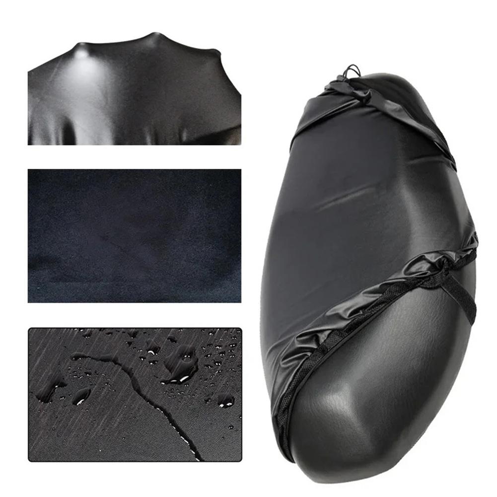 Motorcycle Seat Cover Waterproof Sunscreen Dust UV Protector Cushion Elastic PU Leather Motorbike Seat Full Cover Accessories
