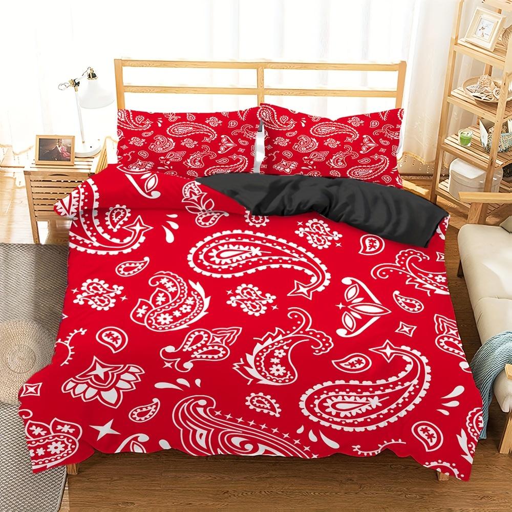 2/3pcs Paisley Bandanna Print Duvet Cover Set Soft, Bedding For A Cozy Bedroom Perfect For Bedroom Or Guest Room Bedding Set