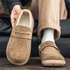 Platform Boat shoes Men's Loafers Winter Shoes Slip On Warm Fleece Low Top Snow Boots Plush Flat Moccasin Fur Lined Casual Shoes
