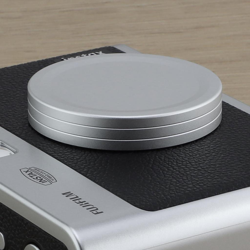 Haoge Metal Lens Cover Fujifilm Instax Mini Evo Film Photo Camera Accessories Lens Silver Cap,