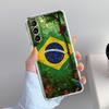 Etui Na Telefon Dla Samsung Galaxy S26 S25 S24 S23 S22 Ultra S20 S21 FE 5G Plus Miękkie Przezroczyste Pokrowiec Duża Flaga Brazylii
