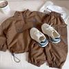 Autumn  Children Casual Sportswear Set Boys Girls Interchange Jacket Pants Suit Kids Vintage Cargo Pants Outfits