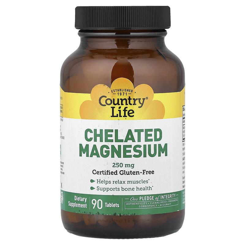 Chelated Magnesium , 250 mg , 90 Tablets