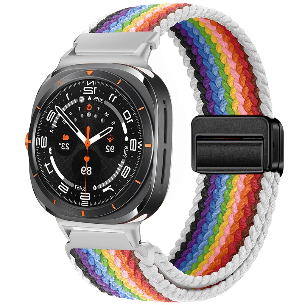 For Samsung Galaxy Watch Ultra Strap 47mm Accessories Magnetic Nylon Braided sport Bracelet Correa Galaxy Watch 7 Ultra Band