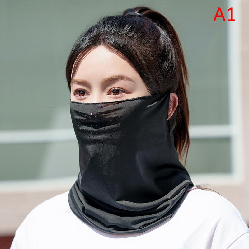 Unisex Uv Protection Outdoor Neck Wrap Cover Sports Sun Proof Bib Ice Silk Mask Face Cover Neck Wrap Cover Sunscreen Face Scarf