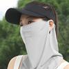 Sun Protection Guard Quick-Dry Fabric Ice Silk Face Guard with Breathable Mesh Cooling Fabric Extended Neck Gaiter Face Guard