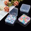 Tragbare Plastikbox Quadratisch Transparent Schrauben Aufbewahrung Organizer Schrank mit Klappdeckel Schmuckkoffer für Kosmetik Handwerk Eisenwaren