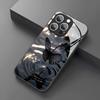 Premium Schwarzes Schmetterlingsmuster Gehärtetes Glas Handyhülle Für iPhone 17 16 15 14 13 12 11 Pro Max 17Air 16E 7 Plus XR XS X Hülle