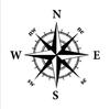 NSWE Nautical Compass Reflective Car Decal