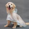 Large Dog Raincoat Waterproof Reflective Cape Golden Retriever Samoyed All-Season Pet Outerwear