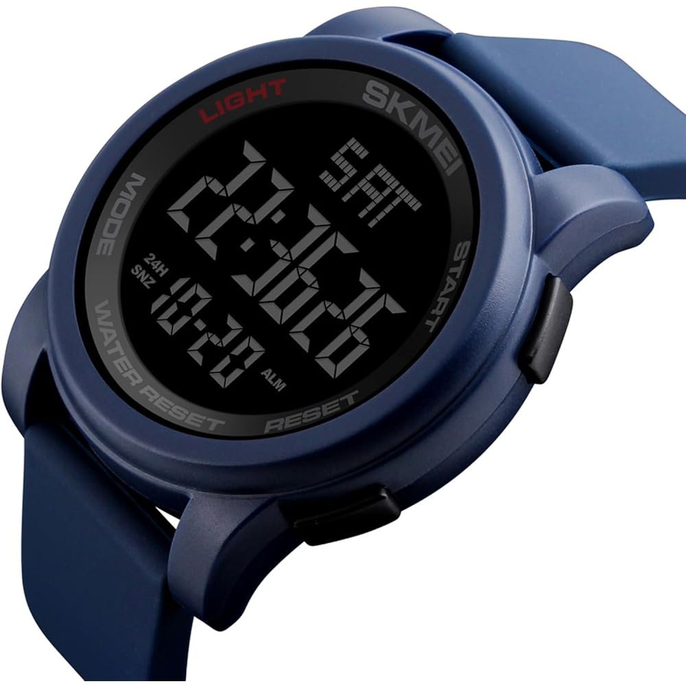 Timever Digital Sports Watch Men's Waterproof Stopwatch Alarm Outdoor LED Large Display