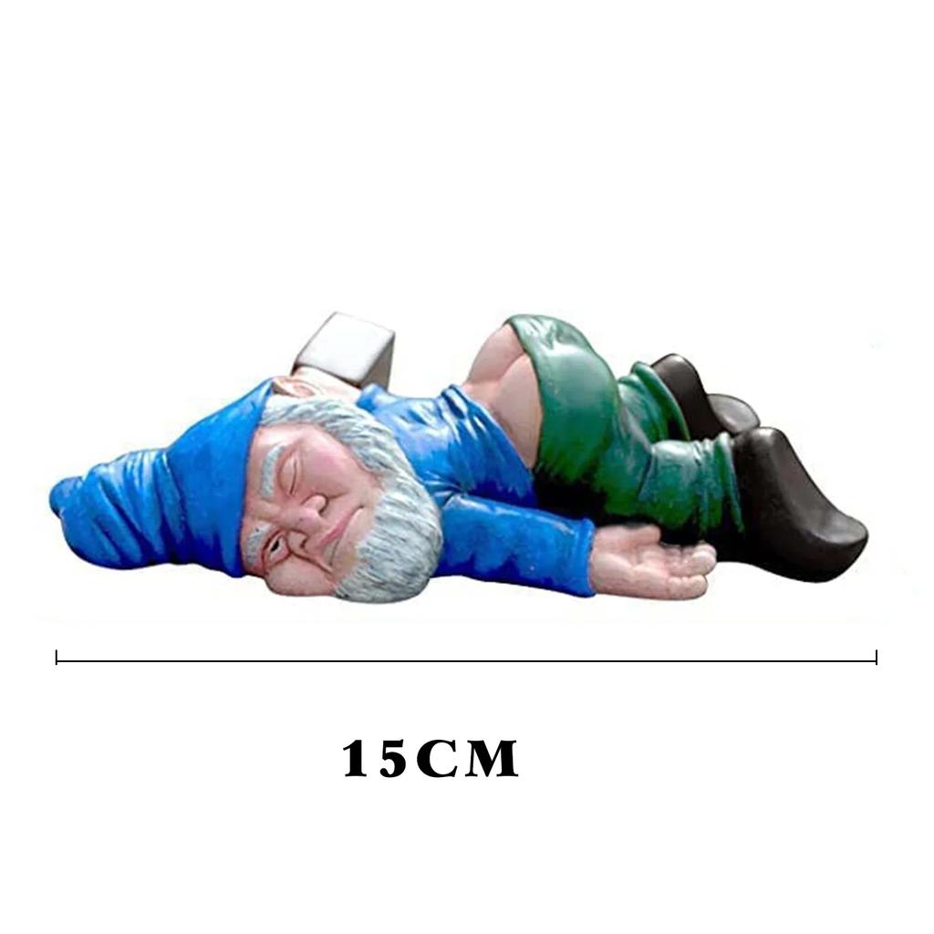 15 Cm Creative Funny Drunk Gnome Dwarf Statue Christmas Garden Dwarf Gnomes Statues Resin Decorations Christmas Table Ornament