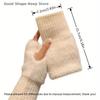 Warm And Cold-proof Plush Half-finger Gloves for Women Versatile Cute Office Wear for Autumn And Winter