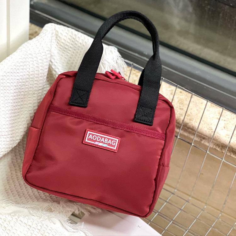 

Нишевая корейская водоотталкивающая сумка-тоут с колорблоком: Универсальная женская сумка для ланча, работы и мамы