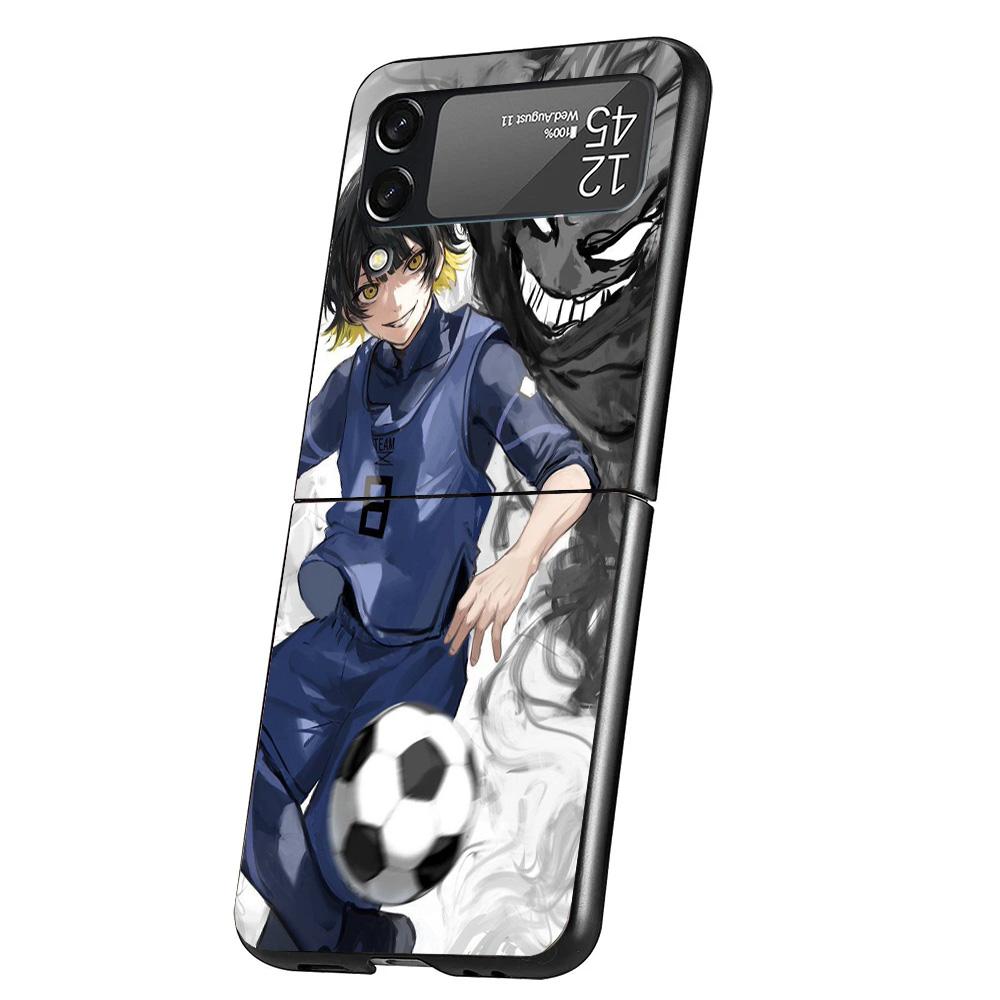 Blue Lock Bachira Meguru Cover Phone Case For Samsung Galaxy Z Flip 7 6 5 4 3 5G Flip7 Flip6 Flip5 Flip4 Flip3 Black Fundas Shel